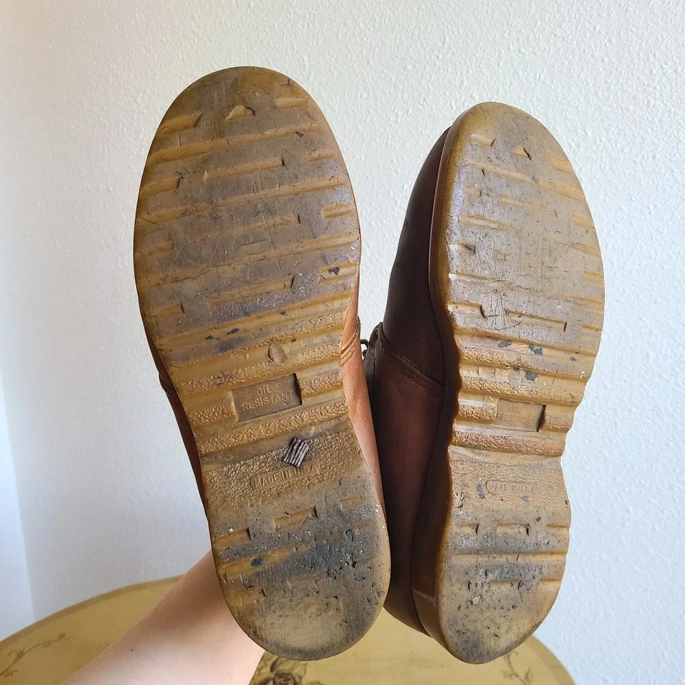Timberland US 9 American Workwear Brown Leather‎ Lace Up Chukka Boots Vintage